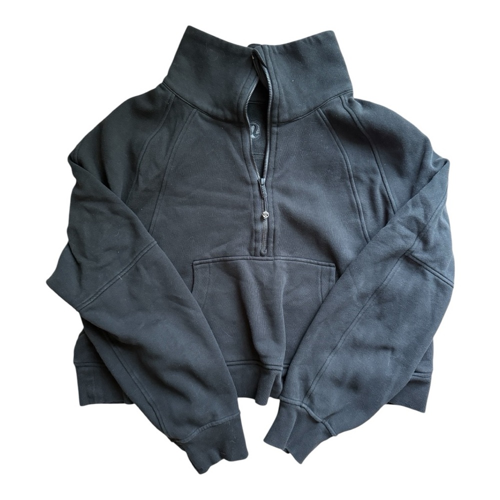 Lululemon Black Scuba Crop Half-Zip
